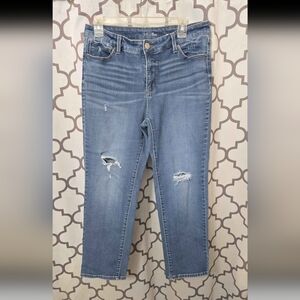 Time and Tru Women's Blue Distressed Skinny Jeans
